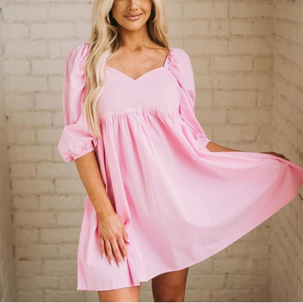 These Three Boutique pink babydoll dress